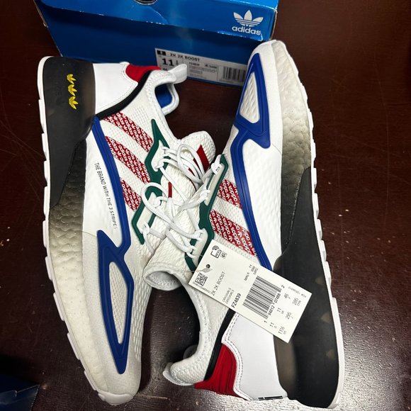 Adidas Mens Cloud White ZX 2K Boost FZ4839 Lace Up Sneaker Shoes Size US 11.5 main image 4